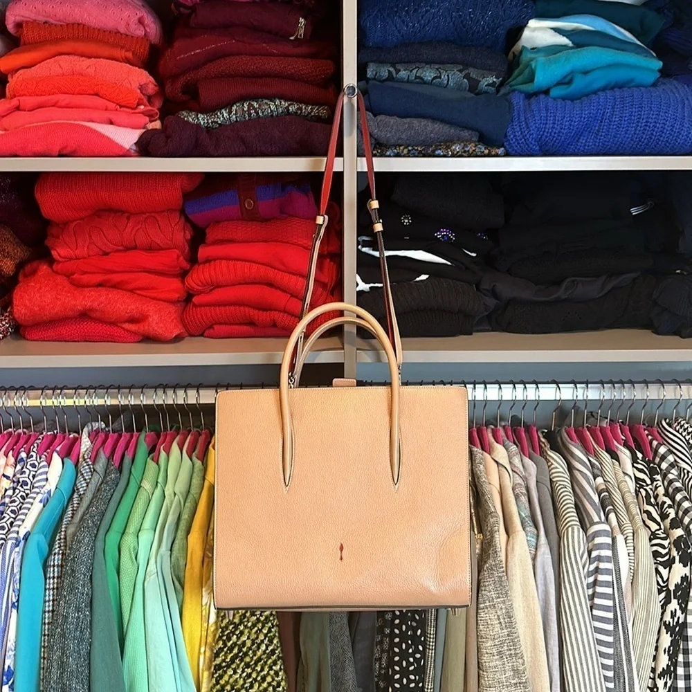 Christian Louboutin red 2 way satchel/crossbody bag